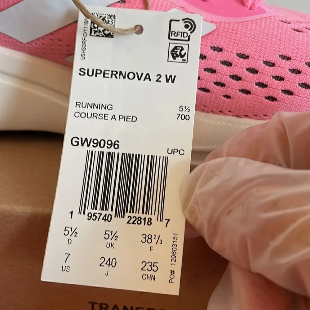 Adidas Supernova 2.0 Running shoes Pink US Women Size 7/UK 5.5(GW9096)